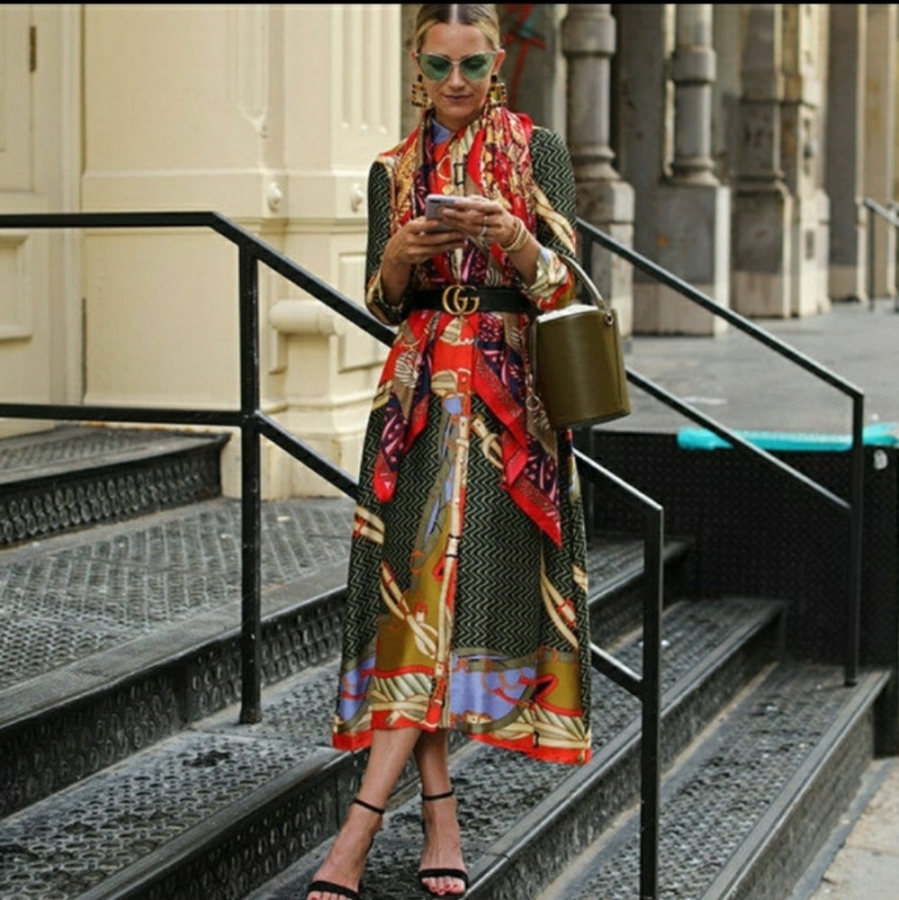 Zara Multicolor Patterned Dress - Picture 2 of 5
